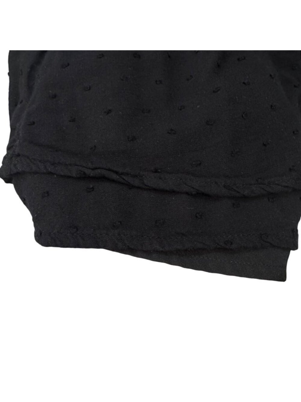 Hollister Women's Smocked Romper Size L Black Peasant Waist Puff Sleeve Lined - Picture 8 of 14